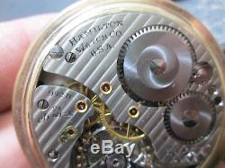 RAILWAY SPECIAL Hamilton Gold Filled Running Pocket Watch 21Jewels 992B MOVEMENT