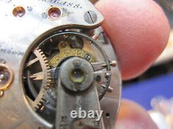 RARE 16s Waltham model 1872 AM grade 16J pocket watch movement w non mag balance