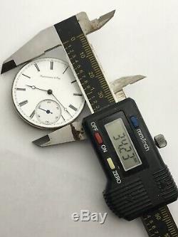 RARE High Grade Swiss Pocket Watch Movement 34.24mm Runs