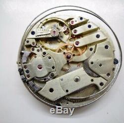 RARE high grade 5 Minute Repeater antique pocket watch movement. 44mm broken Z84