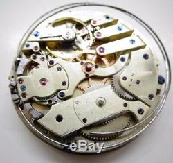 RARE high grade 5 Minute Repeater antique pocket watch movement. 44mm broken Z84