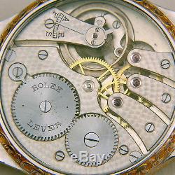ROLEX LEVER SWISS MADE ART Hand-Engraved Pocket Watch Movement 1920s