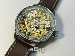 ROLEX MASONIC Skeleton Elegant Marriage Pocket Watch Movement