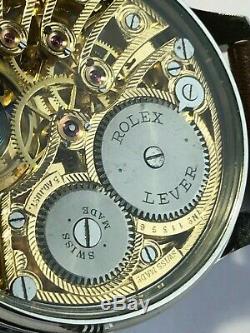 ROLEX MASONIC Skeleton Elegant Marriage Pocket Watch Movement