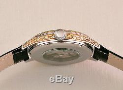 ROLEX SWISS-MADE 15 JEWELS Hand-Engraved Art Pocket Watch Movement Circa 1915s