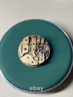 RUNNING, Pristine Fancy Dial 3/0s Wolf Tooth Pocket Watch Movement