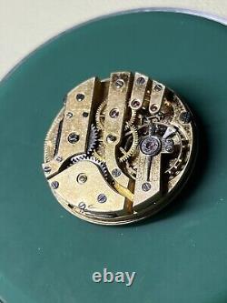 RUNNING, Pristine Fancy Dial 3/0s Wolf Tooth Pocket Watch Movement