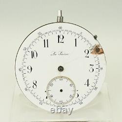 Rar LA SIRENE Chronograph Pocket watch Movement Men's Taschenuhr no fusee duplex