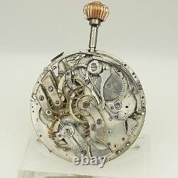 Rar! Repeater Chronograph Pocket watch Movement Men's Taschenuhr no fusee duplex