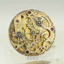 Rar! Skeleton Movement Pocket watch Men's no repeater fusee duplex no dudley RAR