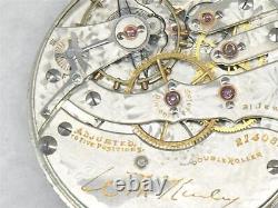 Rare 16s Hampden 21 Jewel Wm. Mckinley Pocket Watch Movement & Montgomery Dial