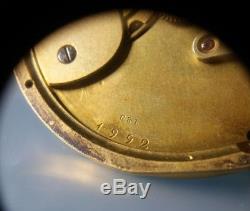 Rare 1860s Gutkaes Und Lange San Francisco Private Pocket Watch Movement #1992