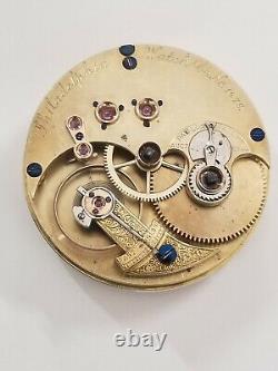 Rare 1870s 16s KW KS Philadelphia Watch Co Pocket Watch Movement (ser# 1279)