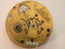 Rare 1887 Illinois G4 #2 Locomotive 11j 18s 24hr Pocket Watch Movement Repair