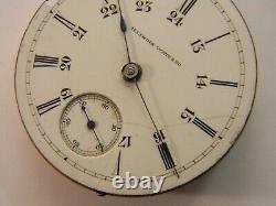 Rare 1887 Illinois G4 #2 Locomotive 11j 18s 24hr Pocket Watch Movement Repair