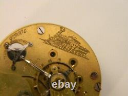 Rare 1887 Illinois G4 #2 Locomotive 11j 18s 24hr Pocket Watch Movement Repair