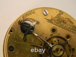 Rare 1887 Illinois G4 #2 Locomotive 11j 18s 24hr Pocket Watch Movement Repair