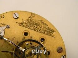 Rare 1887 Illinois G4 #2 Locomotive 11j 18s 24hr Pocket Watch Movement Repair