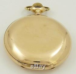 Rare A. Lange & Söhne Quality 1A Movement 53mm Pocket Watch, Heavy 14K Gold Case