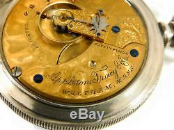 Rare Antique 18s Waltham Appleton Tracy Gold Movement Pocket Watch Mint Serviced