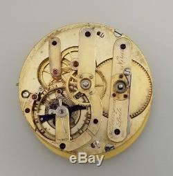 Rare Antique H Perregaux Spring Detent Chronometer Pocket Watch Movement