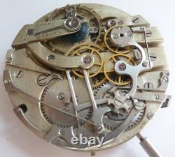 Rare Antique High Grade Swiss Pocket Watch Chronograph Movement