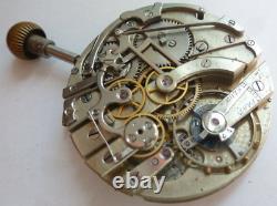 Rare Antique High Grade Swiss Pocket Watch Chronograph Movement