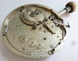 Rare Antique High Grade Swiss Pocket Watch Chronograph Movement