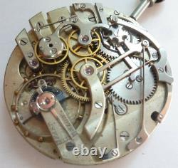 Rare Antique High Grade Swiss Pocket Watch Chronograph Movement