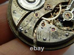 Rare Antique Illinois Grade 509 510 ARISTON pocket watch movement 21 ruby jewel