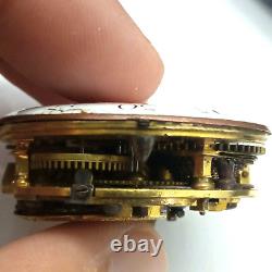 Rare Antique Pocket Watch Verge Movement By Mt. Vieusseux Genevea, C1760
