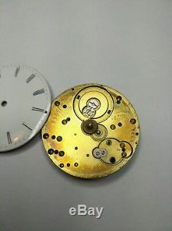 Rare Antoine LeCoultre & Fils Early Pocket Watch Movement with Breguet Hands