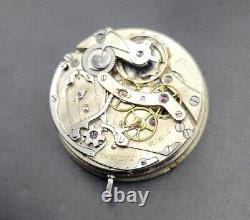 Rare CH Meylan Rattrapante Chronograph Pocket Watch Movement Runs 45mm