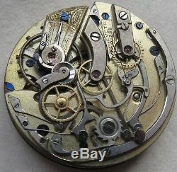 Rare Chronograph Pocket Watch movement 42,5 mm. In diameter balance Ok