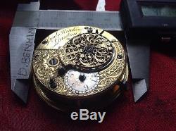 Rare Clan Farquharson Fusee Verge Pocket Watch Movement Museum Piece London