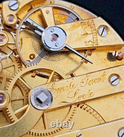Rare Early Emile Jacot 38.25mm High Grade Pocket Watch Movement Le Locle