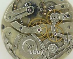 Rare Ekegren Chronograph With Wind Power Reserve Indicator Pocket Watch Movement