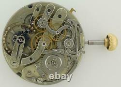 Rare Ekegren Chronograph With Wind Power Reserve Indicator Pocket Watch Movement