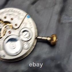 Rare Elgin 16s 17j Grade 154 Pocket Watch Movement 7000 Made Vintage