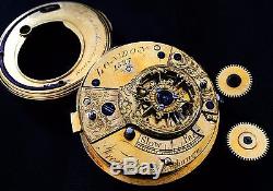 Rare FRENCH ROYAL EXCHANGE LONDON Diamond End Stone LEVER FUSEE Movement