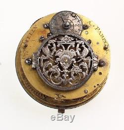 Rare French Repeating Verge Antique Pocket Watch Movement Circa 1730