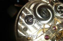 Rare High Grade 17J Jules Jurgensen Super Thin Slim Pocket Watch Movement Vtg