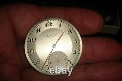 Rare High Grade 17J Jules Jurgensen Super Thin Slim Pocket Watch Movement Vtg