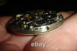 Rare High Grade 17J Jules Jurgensen Super Thin Slim Pocket Watch Movement Vtg