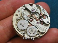 Rare High Grade CARL H Hain & Co. San Francisco Pocket Watch Movement -4 Parts