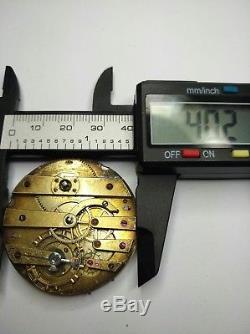 Rare High Grade Demi Chronometre Chronometer Pocket Watch Movement