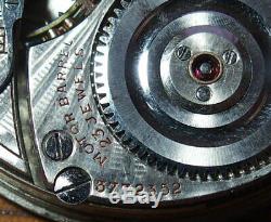 Rare Illinois Bunn Special 23 Jewel Hunting Case Model 12 Pocket Watch Movement