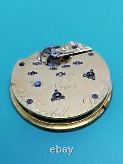 Rare Independent Dead Seconds, Dual Train, English Pocket Watch Movement (P106)