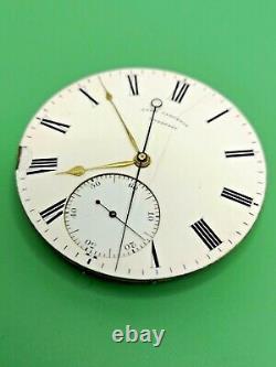 Rare Independent Dead Seconds, Dual Train, English Pocket Watch Movement (P106)