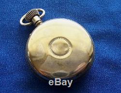 Rare Ingersoll Triumph Rim Wind Skeleton Movement Open Face Pocket Watch